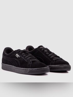 Puma Suede Kids Sz. 7/ Women 9 Black Suede Low-Top Sneakers (NEW NO BOX)